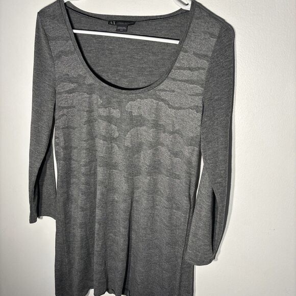 Women's Gray A/X Armani Exchange Dolman Sleeve Pullover Sweater Size M - Picture 2 of 11